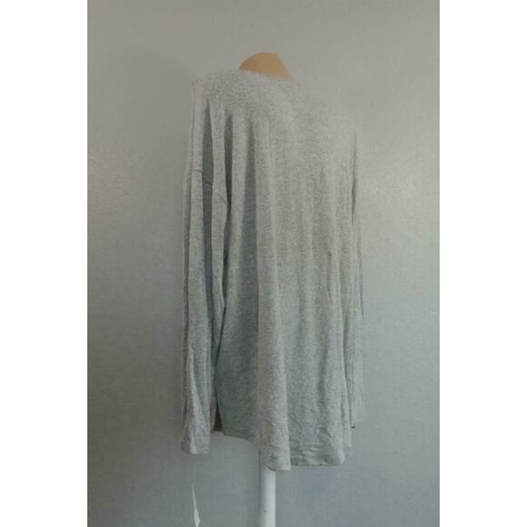 Style Co 1X Plus Snit Top Heathered Long Sleeve Lightweight Shirt Layering Work - Picture 3 of 10